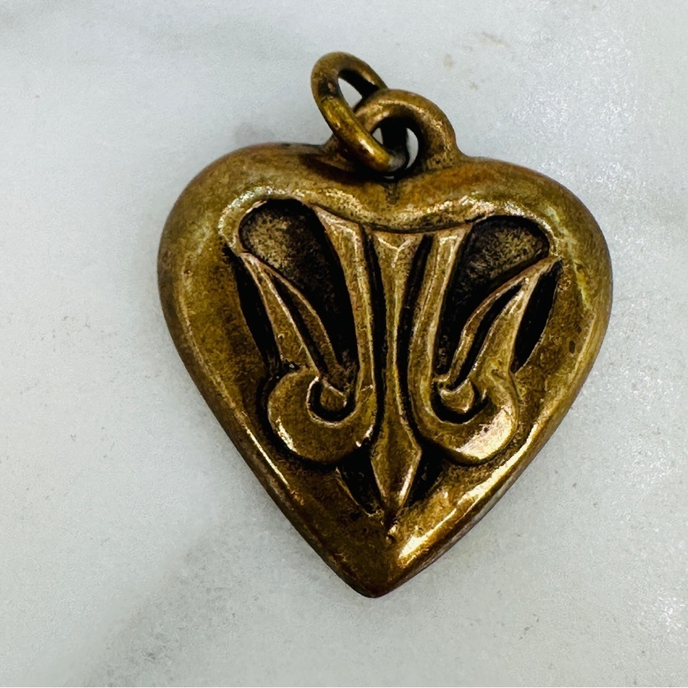 Jeep Collins Heart Brass Pendant